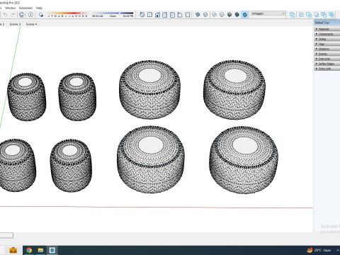 Paloma Pouf Ottoman Round Model 3D