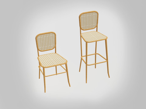 Provence Chair-Stool 3D Model