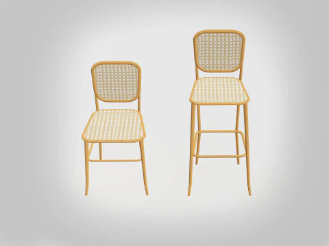 Provence Chair-Stool 3D Model