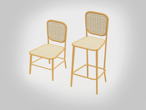 Provence Chair-Stool 3D Model