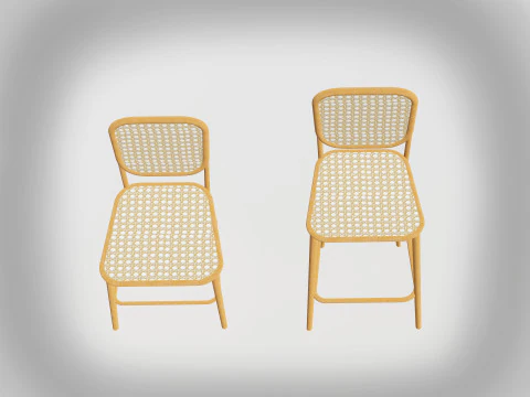 Provence Chair-Stool 3D Model
