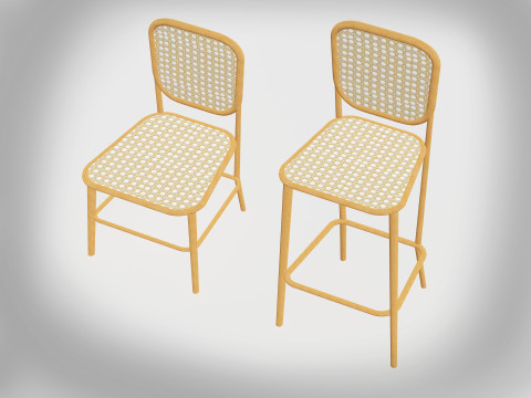 Provence Chair-Stool 3D Model