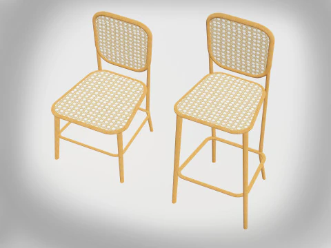 Provence Chair-Stool 3D Model