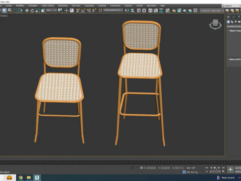 Provence Chair-Stool 3D Model
