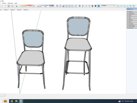 Provence Chair-Stool 3D Model