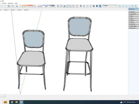 Provence Chair-Stool 3D Model