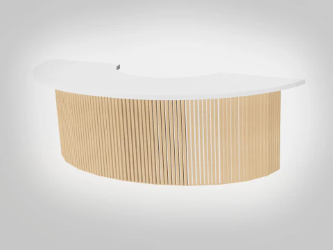 Scandinavian Reception desk 8 feet 3D Model