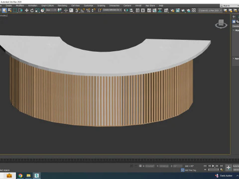Scandinavian Reception desk 8 feet 3D Model