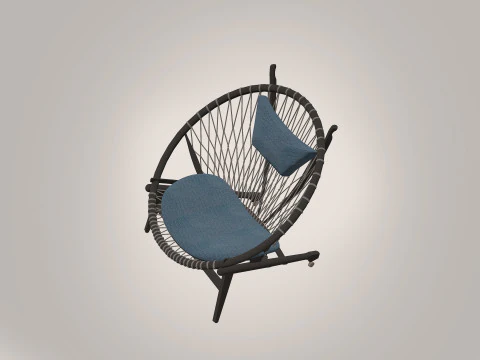 Tulum Outdoor Lounge Chair 3D Model