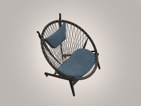 Tulum Outdoor Lounge Chair 3D Модель