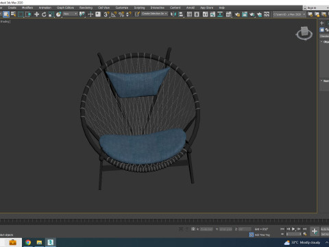 Tulum Outdoor Lounge Chair 3D Модель