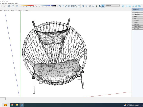 Tulum Outdoor Lounge Chair 3D Model