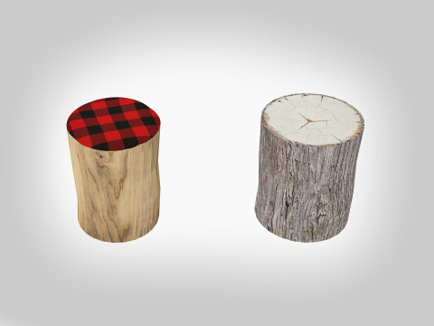 Wood Log Seating 3D Модель
