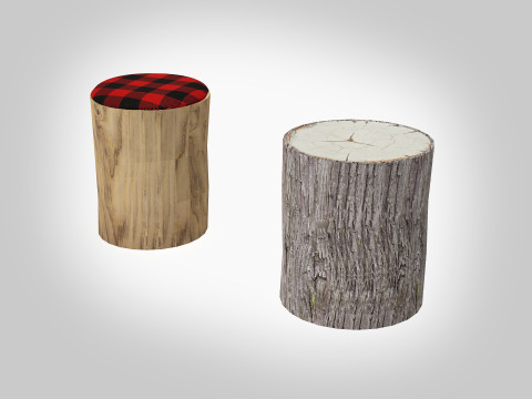 Wood Log Seating 3D Модель