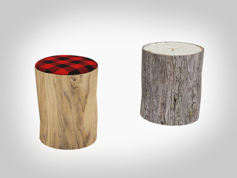 Wood Log Seating 3D Модель