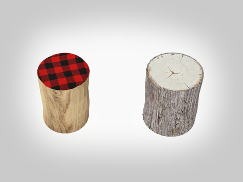 Wood Log Seating 3D Модель