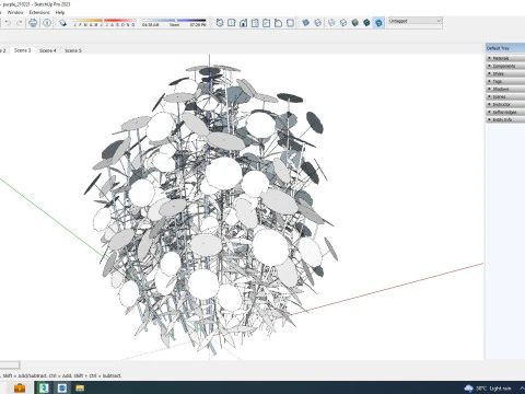 Aster novae-angliae - New England Aster - purple 3D Model