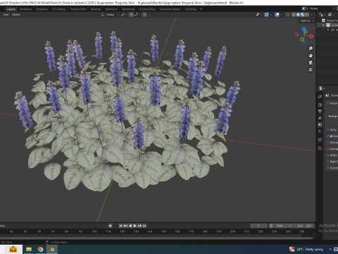 Ajuga reptans Burgundy Glow - Bugleweed Modelo 3D