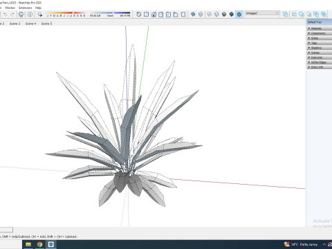 Asplenium scolopendrium - Harts-Tongue Fern Model 3D