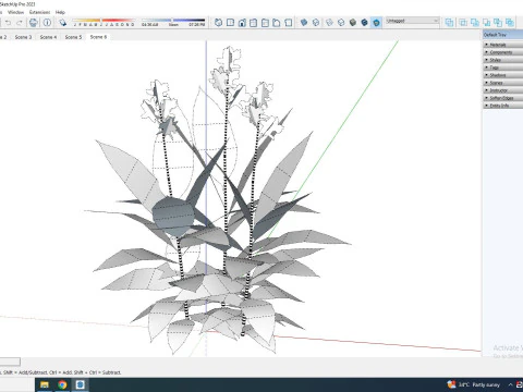 Canna - canna lily red-maroon 3D Model