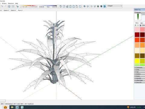 Guzmania - Bromeliad Modelo 3D