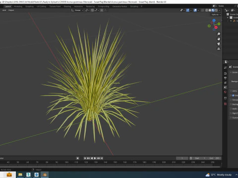 Acorus gramineus Oborozuki - Zoete vlag 3D Model