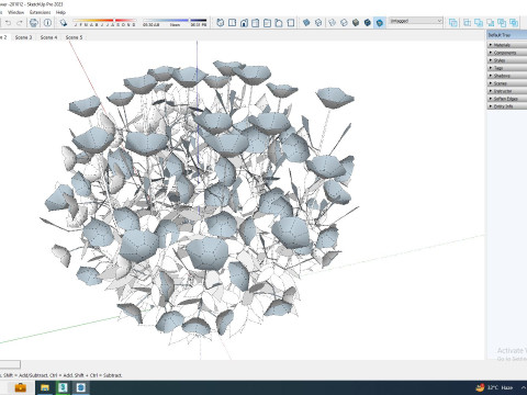 Campanula carpatica Carpathian Bellflower Blue Modelo 3D