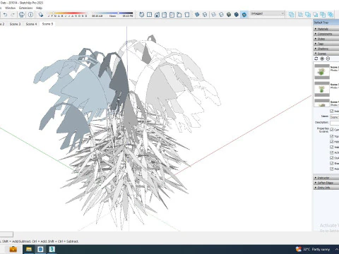 Chasmanthium latifolium Northern Sea Oats 3D Model