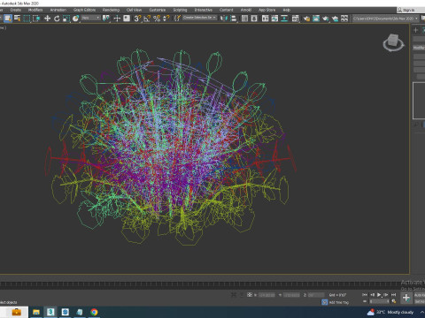Chrysanthemum - Hardy Mum red 3D-Modell