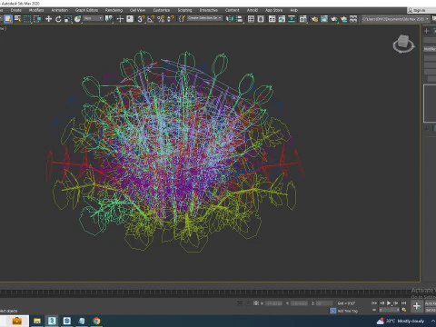 Chrysanthemum - Hardy Mum red 3D Model