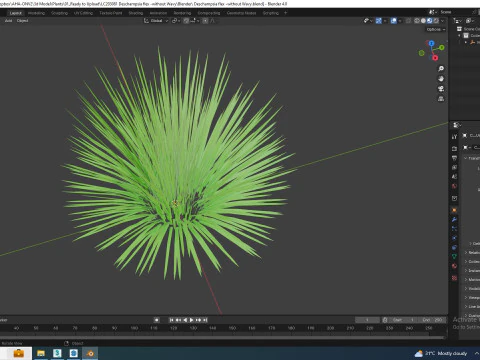 Deschampsia flex -without Wavy 3D Model