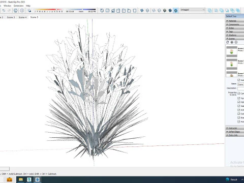 Deschampsia flexuosa - Wavy Hair Grass 3D Model