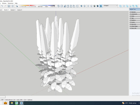 Digitalis purpurea - Common Foxglove white 3D Модель