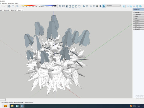 Echinacea - white coneflower 3D Модель