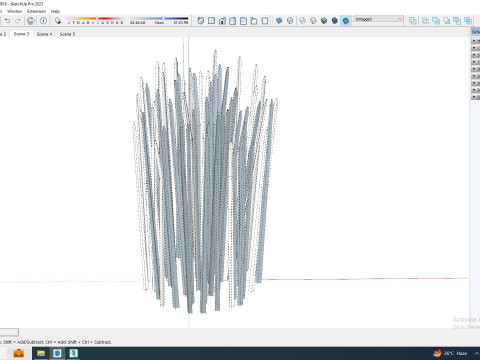 Equisetum hyemale - Horsetail Reed 3D Model