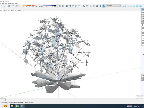 Eryngium planum - Sea Holly 3D Model