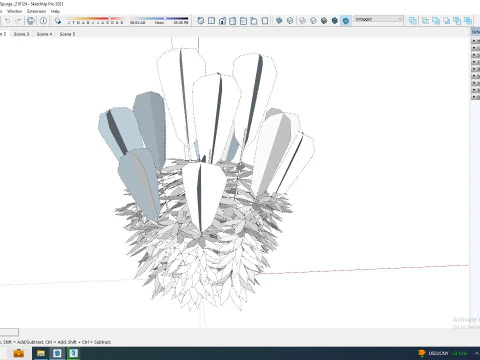 Euphorbia characias wulfenii - Evergreen Spurge 3D Model