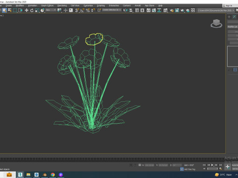 Gerbera - Gerbera Daisy Orange Flower 3D Модель