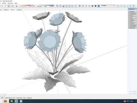Gerbera - Gerbera Daisy Pink Flower Model 3D