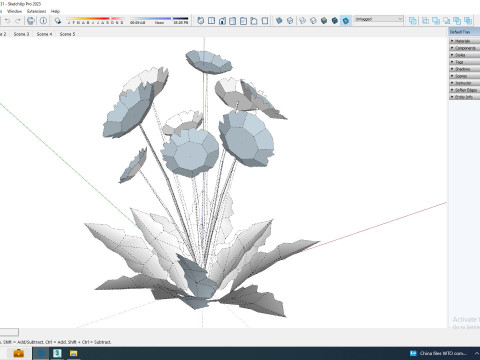Gerbera - Gerbera Daisy Red Flower 3D Model