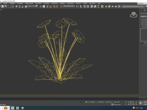 Gerbera - Gerbera Daisy White Flower 3Dモデル