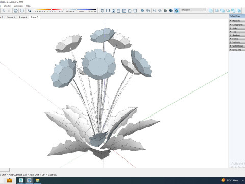 Gerbera - Gerbera Daisy White Flower 3Dモデル