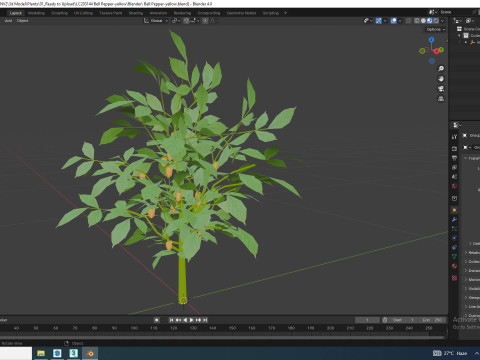 Bell Pepper-yellow 3D Model