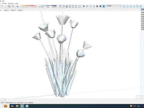 Tulipa - tulips Yellow 3D Model