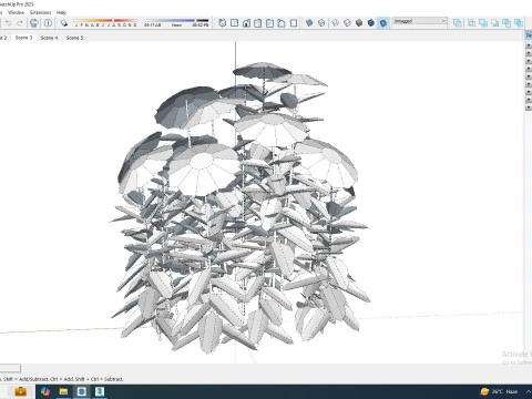 Paeonia x lact Felix Crousse 3D Model