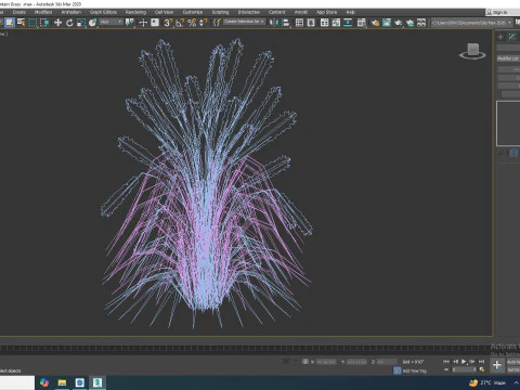 Pennisetum alopecuroides - Moudry Fountain Grass 3D Model