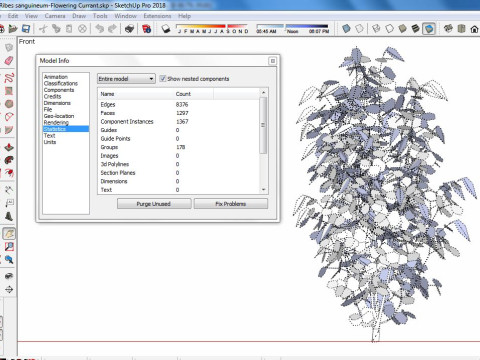 Ribes sanguineum-Flowering Currant 3D मॉडल