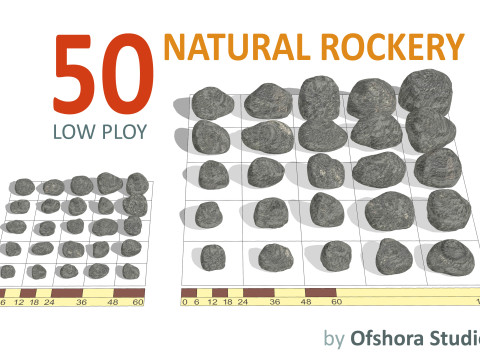 RockeryNaturalGray6-24inch 3D-Modell