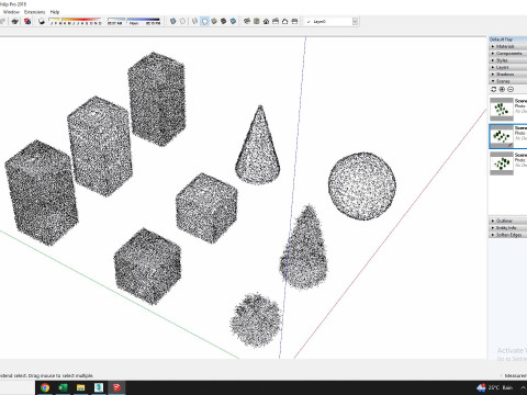 Taxus Media Multiple Size and Shape Model 3D