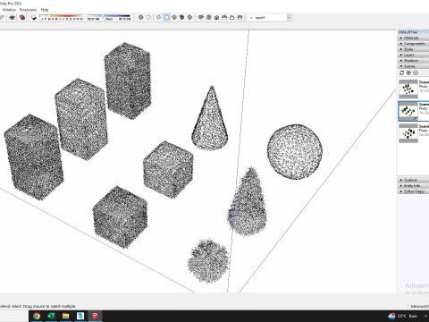 Taxus Media Multiple Size and Shape 3D Model